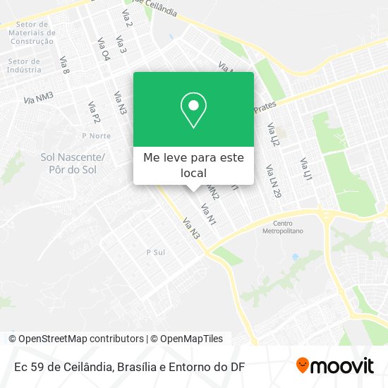 Ec 59 de Ceilândia mapa