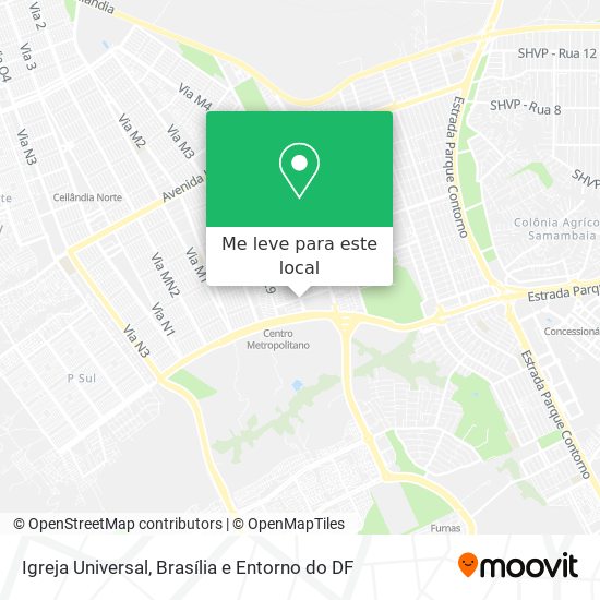 Igreja Universal mapa