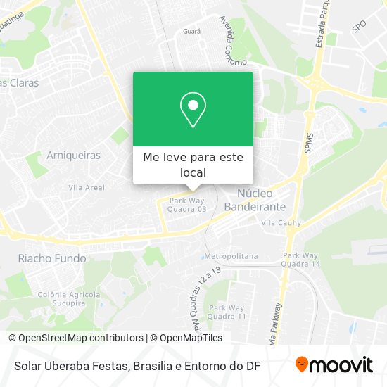 Solar Uberaba Festas mapa