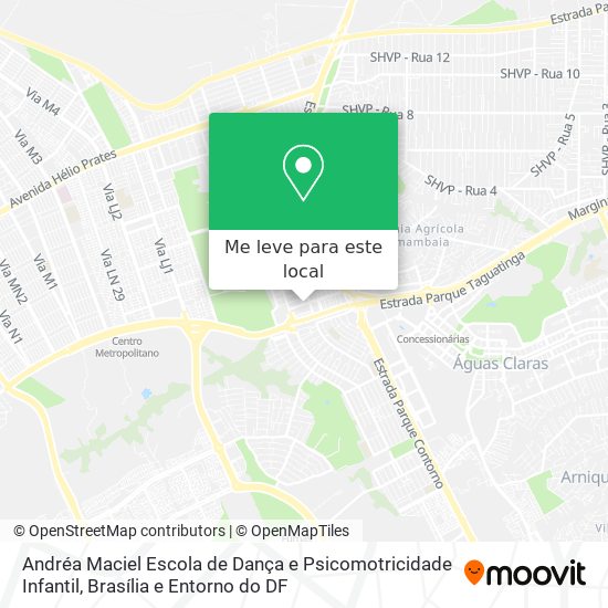 Andréa Maciel Escola de Dança e Psicomotricidade Infantil mapa