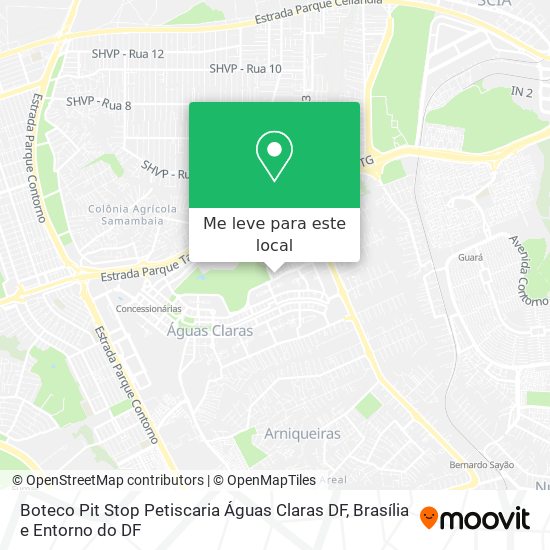 Boteco Pit Stop Petiscaria Águas Claras DF mapa
