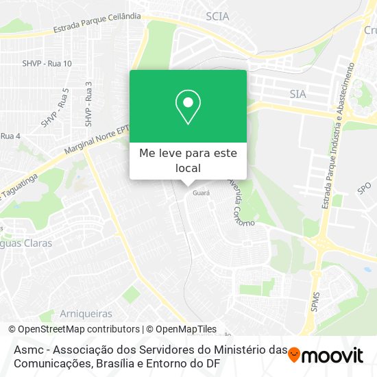 Asmc - Associação dos Servidores do Ministério das Comunicações mapa