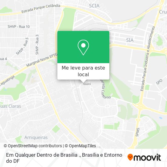 Em Qualquer Dentro de Brasilia . mapa