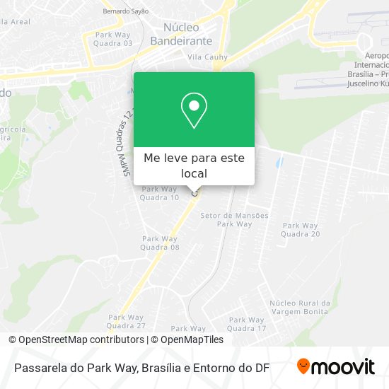 Passarela do Park Way mapa