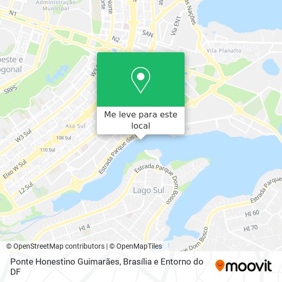 Ponte Honestino Guimarães mapa