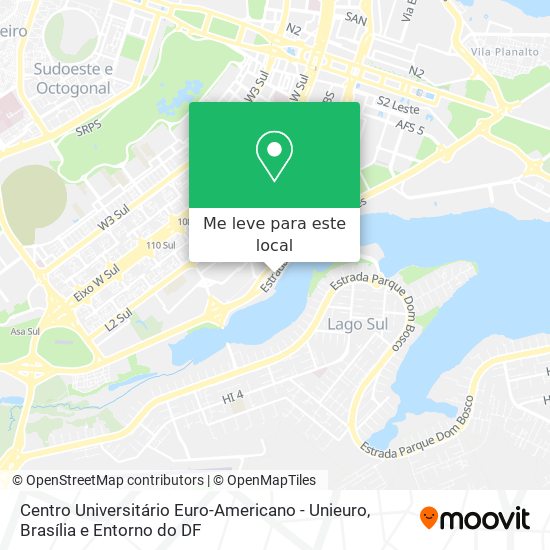 Centro Universitário Euro-Americano - Unieuro mapa