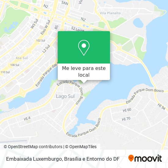 Embaixada Luxemburgo mapa