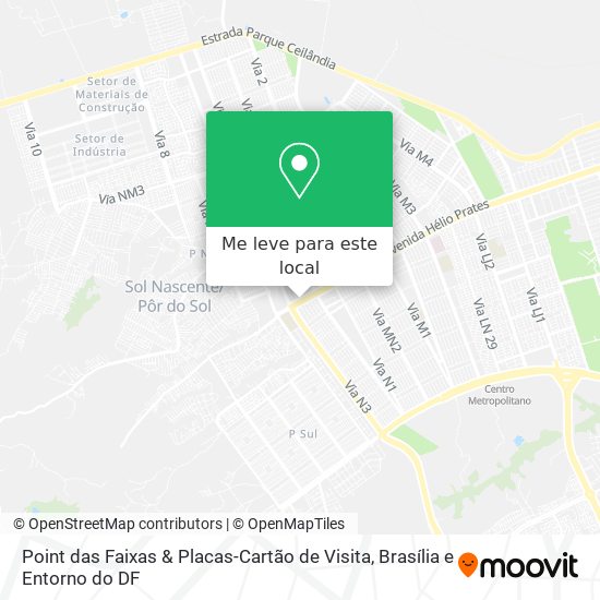 Point das Faixas & Placas-Cartão de Visita mapa