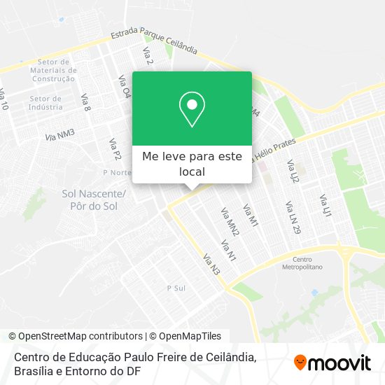 Centro de Educação Paulo Freire de Ceilândia mapa