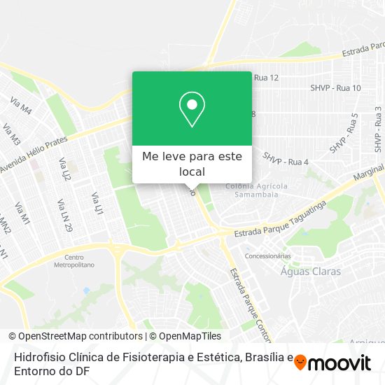 Hidrofisio Clínica de Fisioterapia e Estética mapa