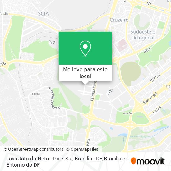 Lava Jato do Neto - Park Sul, Brasília - DF mapa
