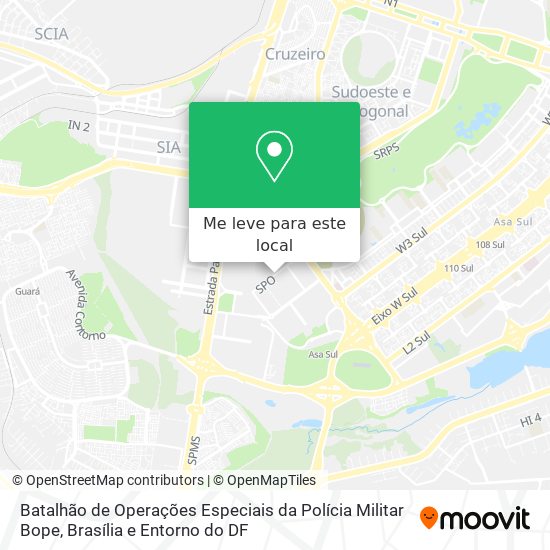 Batalhão de Operações Especiais da Polícia Militar Bope mapa