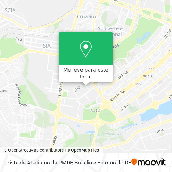 Pista de Atletismo da PMDF mapa