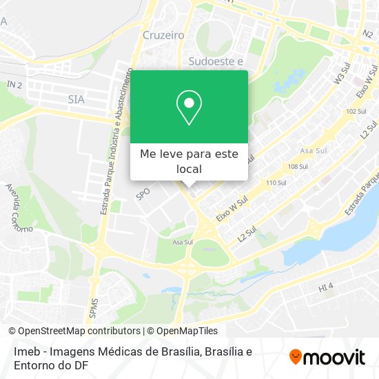 Imeb - Imagens Médicas de Brasília mapa