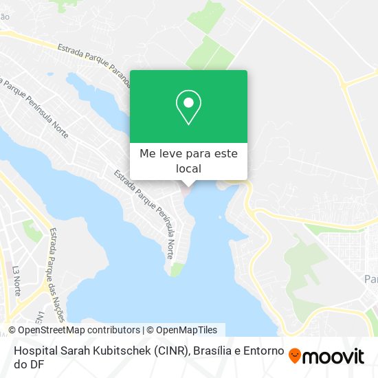 Hospital Sarah Kubitschek (CINR) mapa