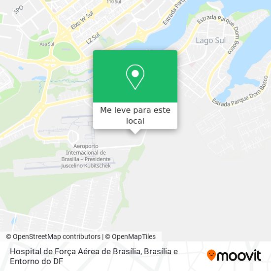 Hospital de Força Aérea de Brasília mapa