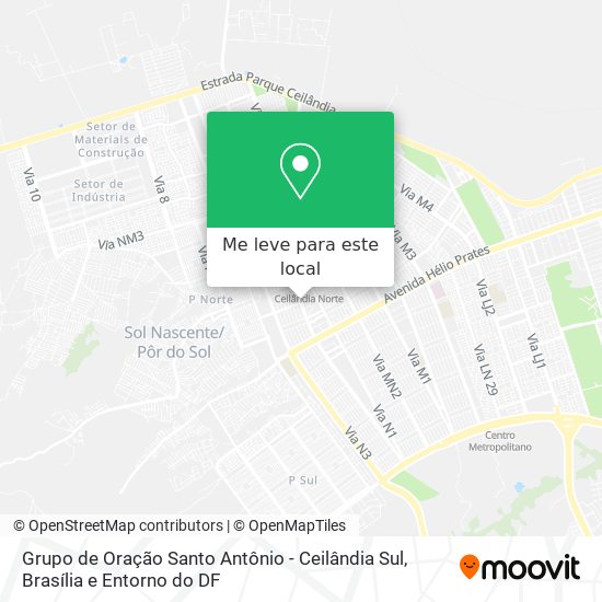 Grupo de Oração Santo Antônio - Ceilândia Sul mapa