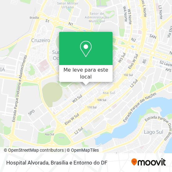 Hospital Alvorada mapa