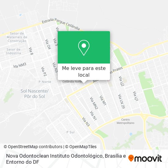 Nova Odontoclean Instituto Odontológico mapa
