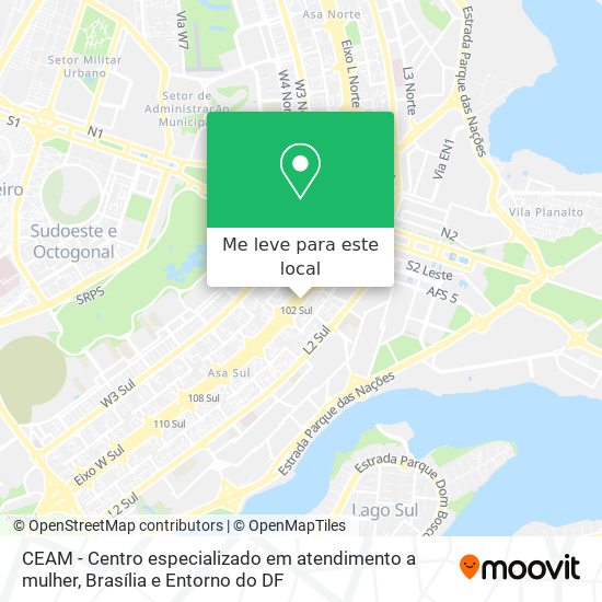 CEAM - Centro especializado em atendimento a mulher mapa