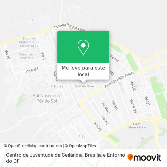Centro de Juventude da Ceilândia mapa