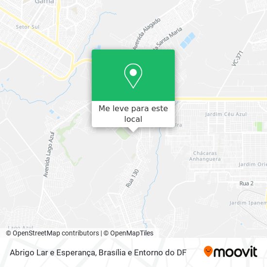 Abrigo Lar e Esperança mapa