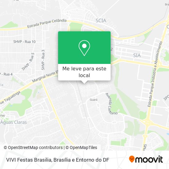 VIVI Festas Brasilia mapa