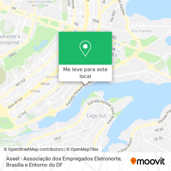 Aseel - Associação dos Empregados Eletronorte mapa