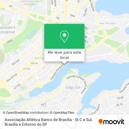 Associação Atlética Banco de Brasília - St C e Sul mapa