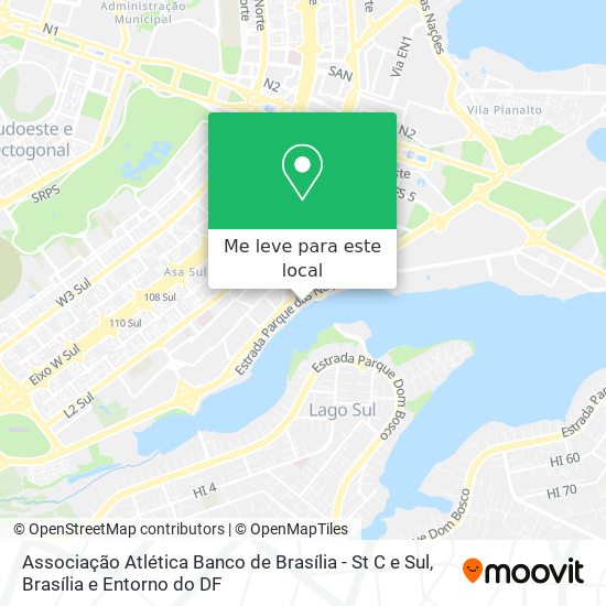Associação Atlética Banco de Brasília - St C e Sul mapa