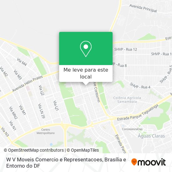 W V Moveis Comercio e Representacoes mapa