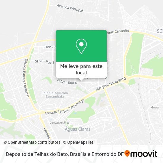 Deposito de Telhas do Beto mapa