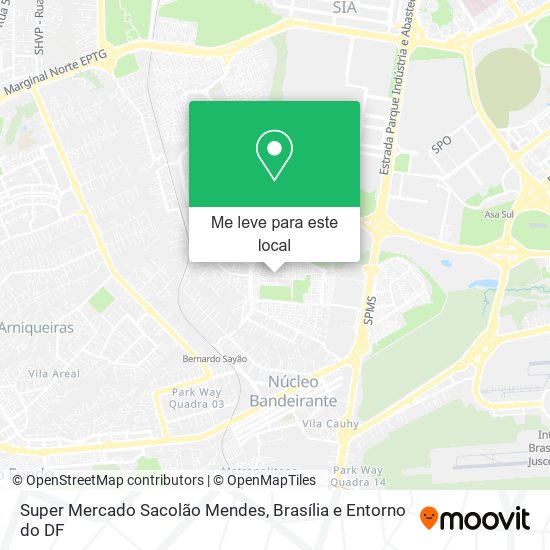 Super Mercado Sacolão Mendes mapa