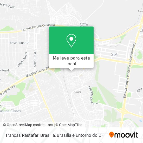Tranças Rastafári,Brasília mapa