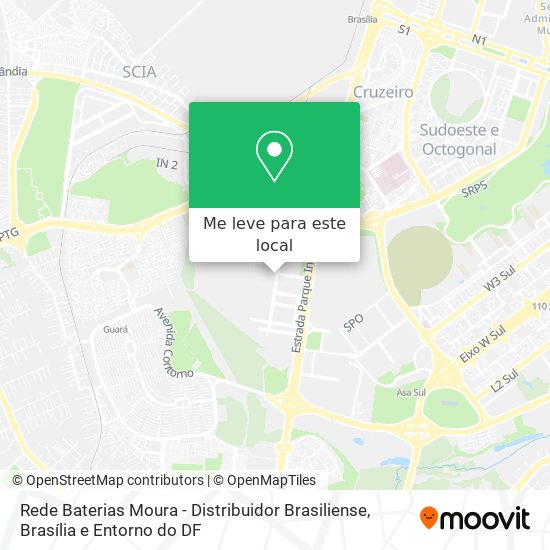 Rede Baterias Moura - Distribuidor Brasiliense mapa