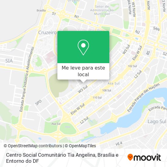 Centro Social Comunitário Tia Angelina mapa