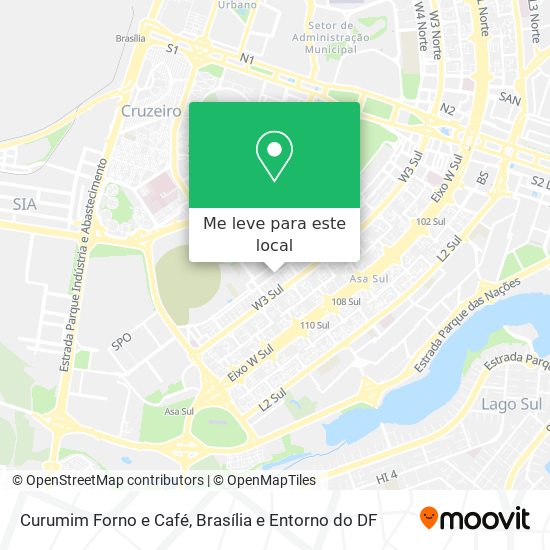 Curumim Forno e Café mapa