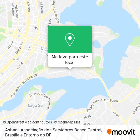 Asbac - Associação dos Servidores Banco Central mapa