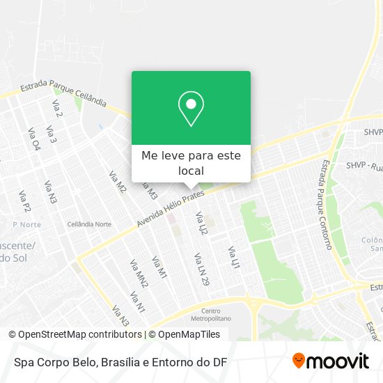 Spa Corpo Belo mapa