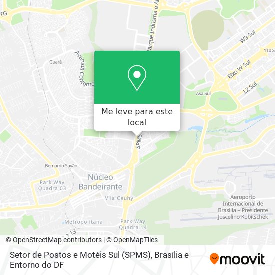 Setor de Postos e Motéis Sul (SPMS) mapa