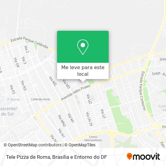 Tele Pizza de Roma mapa