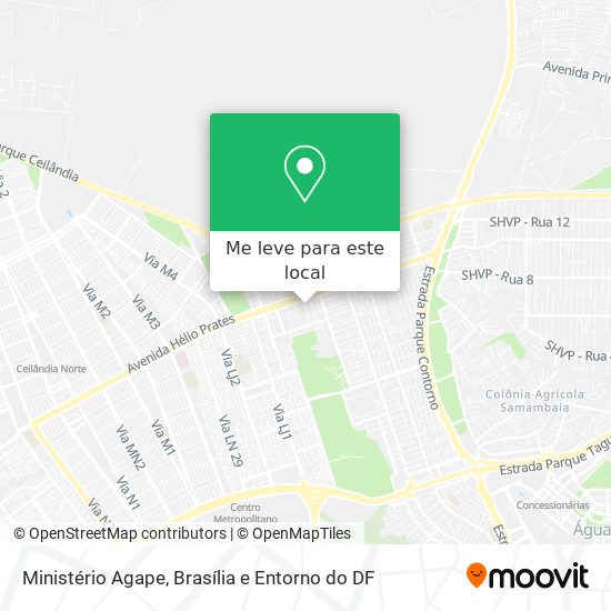 Ministério Agape mapa