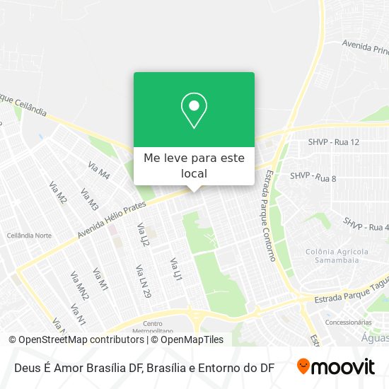 Deus É Amor Brasília DF mapa