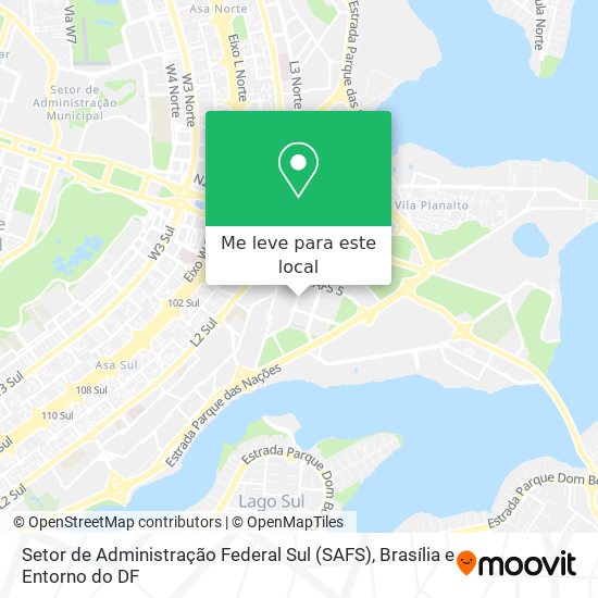 Setor de Administração Federal Sul (SAFS) mapa