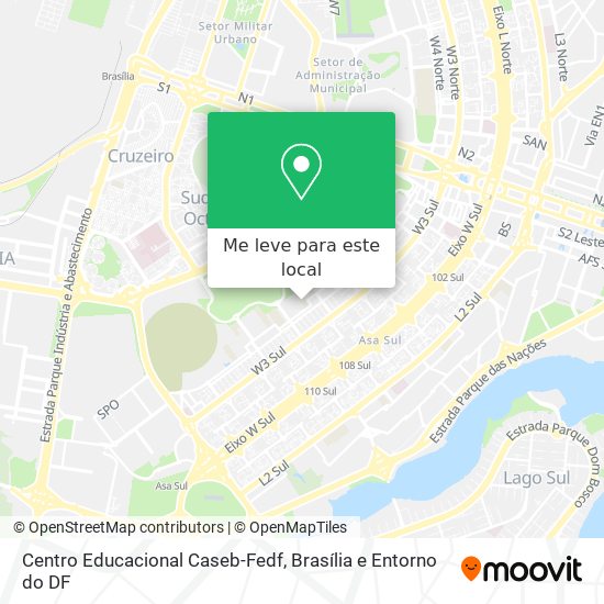 Centro Educacional Caseb-Fedf mapa
