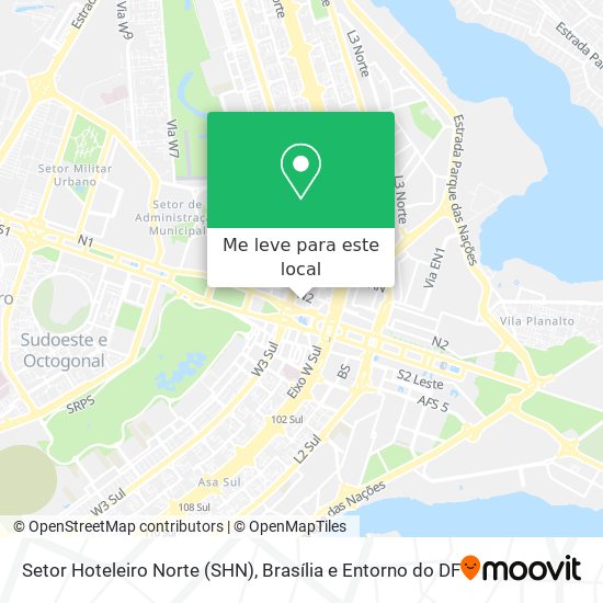 Setor Hoteleiro Norte (SHN) mapa