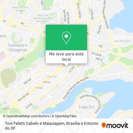 Toni Feletti Cabelo e Maquiagem mapa