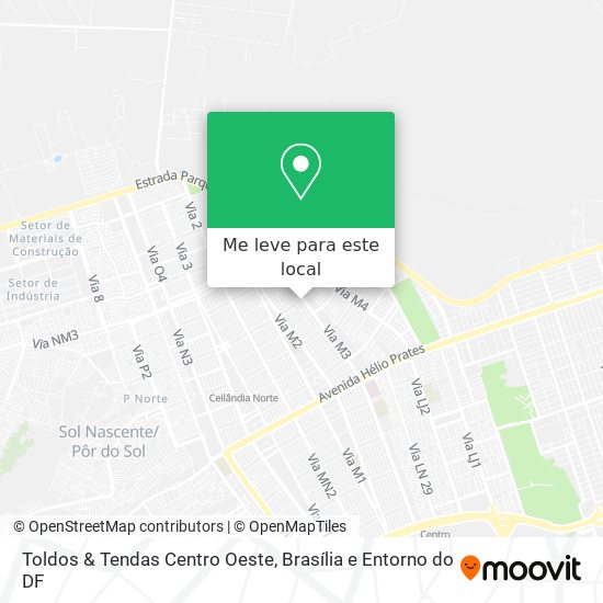 Toldos & Tendas Centro Oeste mapa