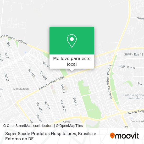 Super Saúde Produtos Hospitalares mapa