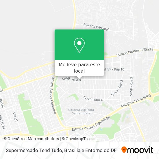 Supermercado Tend Tudo mapa